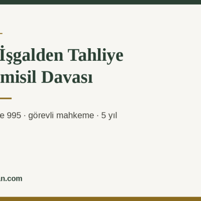 Fuzuli işgalden tahliye ve ecrimisil davası konulu makale kapak görseli