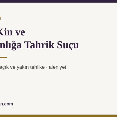 Halkı kin ve düşmanlığa tahrik suçu konulu makale kapak görseli