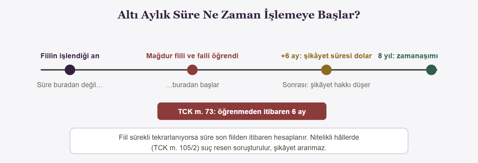 Altı Aylık Süre Ne Zaman İşlemeye Başlar? - Fiilin işlendiği an